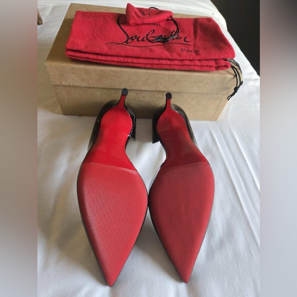 Black 100 mm Iriza Christian Louboutin heels - Picture 3 of 5